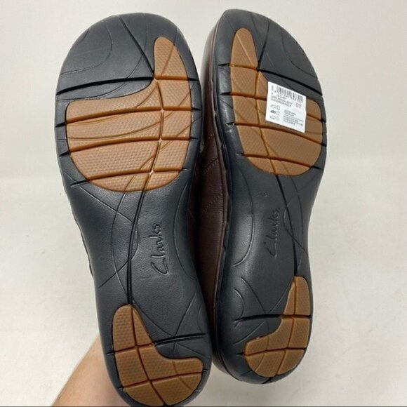 Clarks Un Casey Dark Brown Leather comfort loafer shoes NARROW - Picture 6 of 9